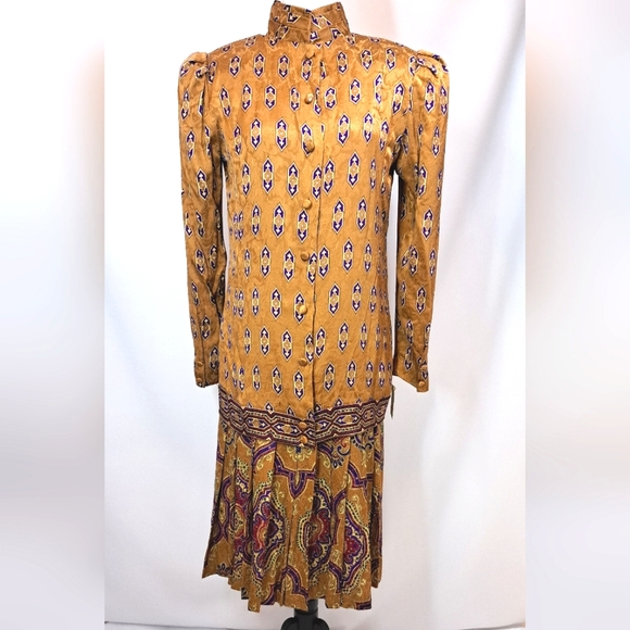 NWT Vintage Richard Warren 80's 100% Silk 2- Piece Dress with Jacket - Picture 3 of 16